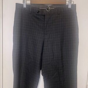 Linea Uomo Performance Pants  Mens 32x29 Dress Slacks Suit Gray